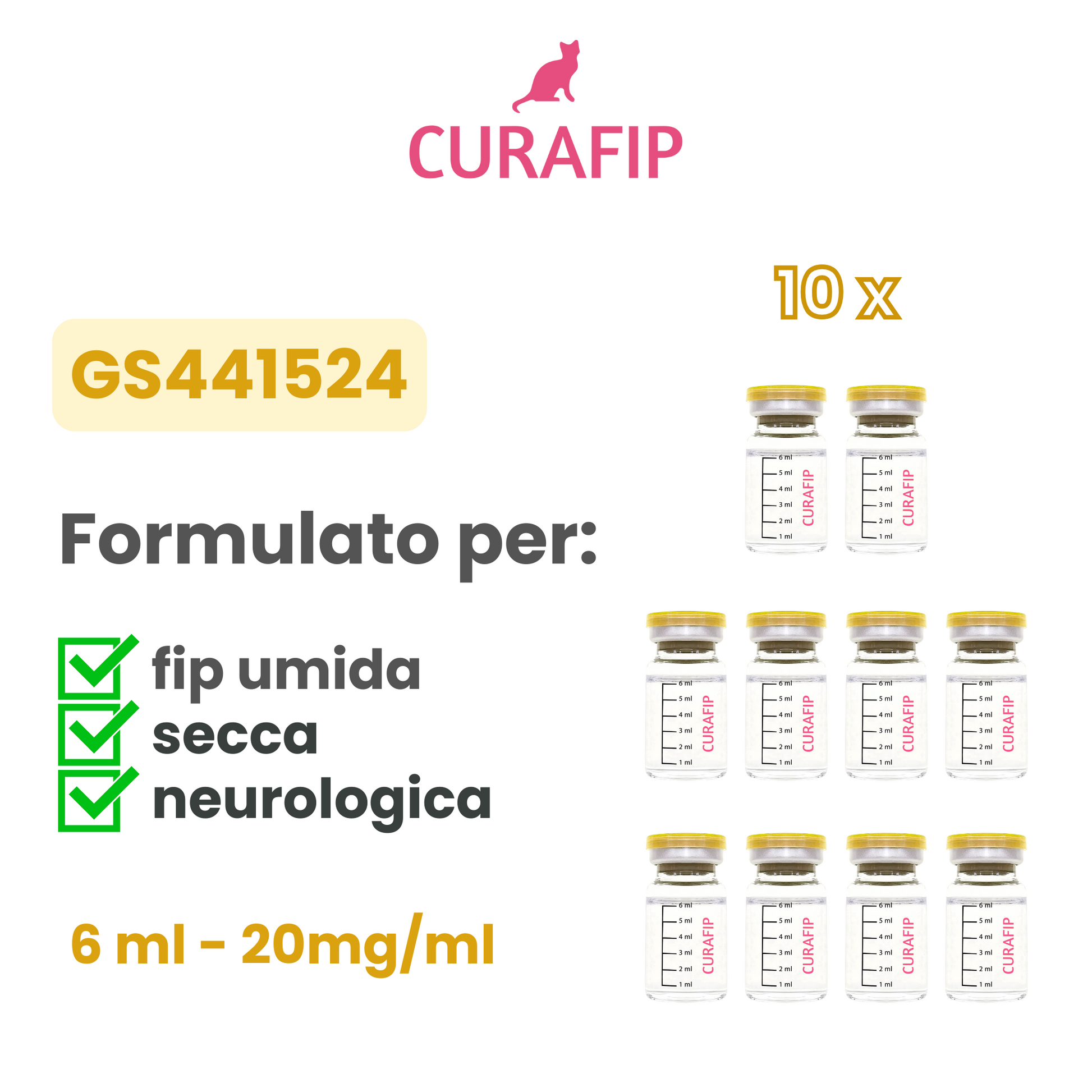 pack 10 fiale cura fip gatto
